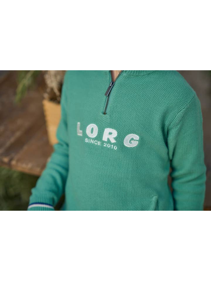 La ormiga – Großhandel T-Shirt – Kinder – Grüner Reißverschluss-Pullover1