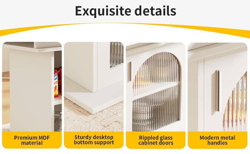 Urban Meuble - Wholesale Side Table - Extendable dining table with wood effect, black storage space, and glass 110-140*70cm CHOCAS BLACK GLASS12