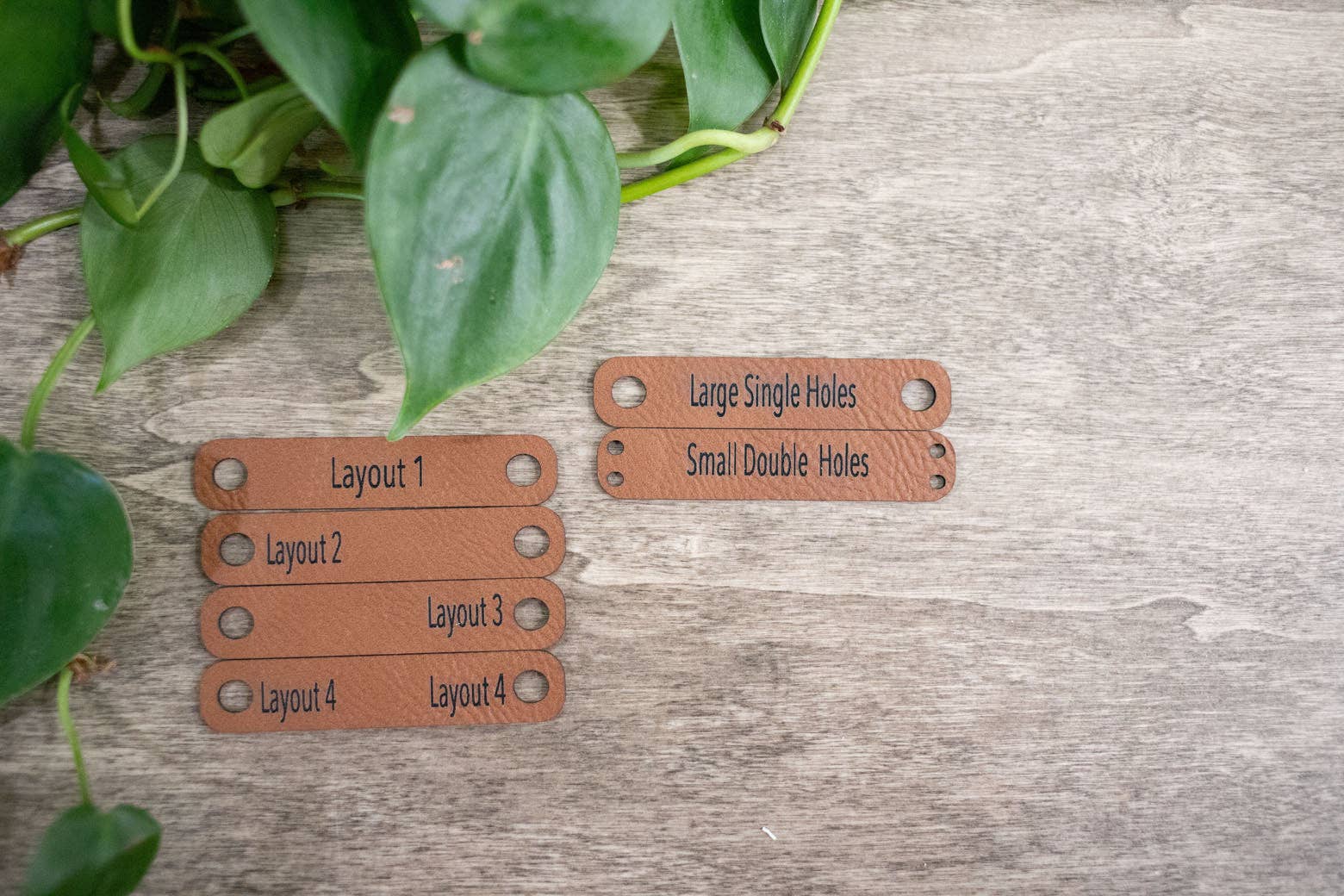 The McGarvey Workshop - Wholesale Knitting/Crochet Supplies - Custom Faux Leather Tags for Knitting and Crochet, Personalized Labels for Handmade Items, No Sew Logo, 2.5" x 0.5"3