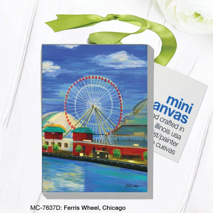 Ferris Wheel, Chicago, Mini Canvas (MC-7637D) for wholesale by Printed Canvas