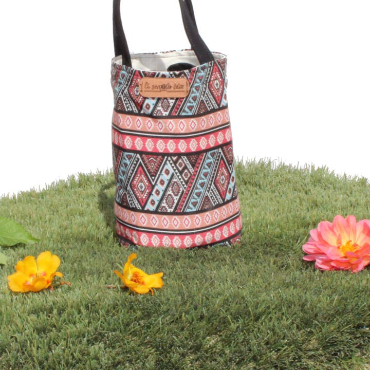 Thermal seed bag - “Red borders” print for wholesale by El Saquito Feliz