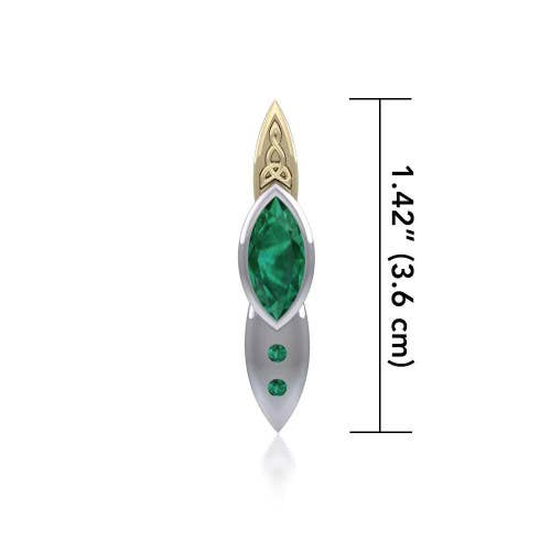 Dublin Gift Company - Wholesale Pendant/Charm Necklace - Eternity Celtic Knot Pendant with Emerald2