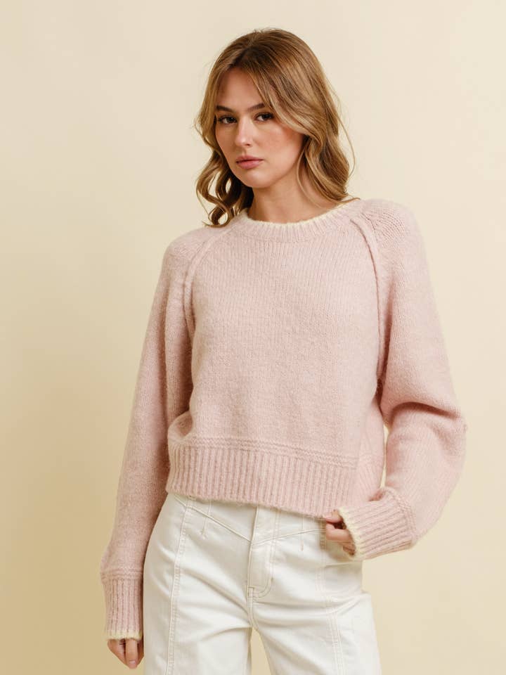 CSW17368K - PULLOVER-SVETTER MED RIBKANT for engroshandel hos Cloud Ten