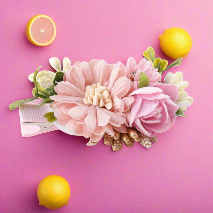 Pink Simulation Headflower Hårtilbehør for engroshandel hos KiddieKickz