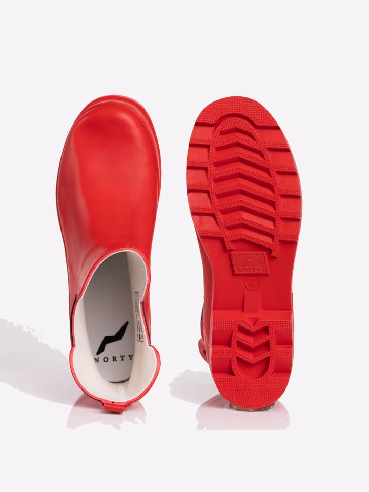 Eastern Off Price - Wholesale Rain boots – Women’s - NORTY Womens 6" Ankle Rain Boots 41810 Red Matte