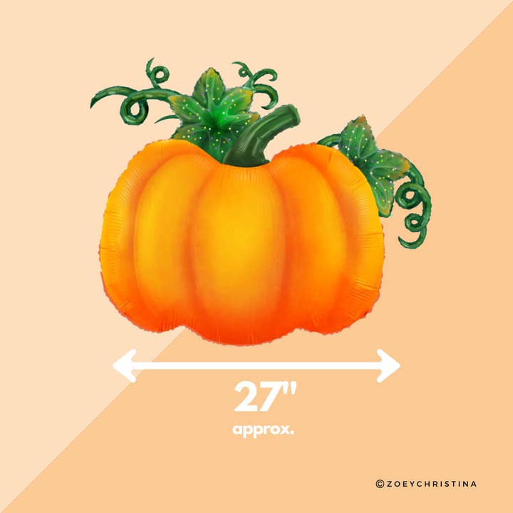 Zoey Christina - Wholesale Balloon - Pumpkin Foil Balloon – Fall, Harvest & Thanksgiving Party7