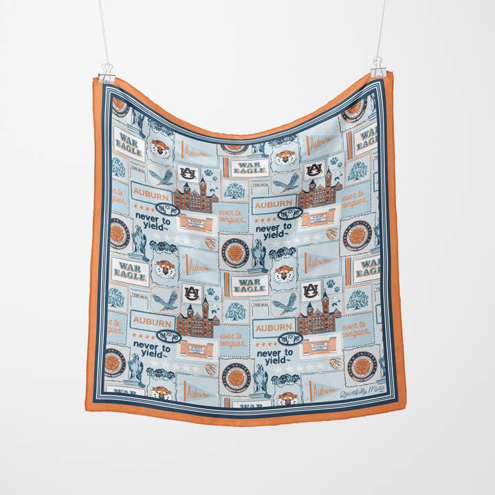 Gracefully Made Art - Wholesale Scarf - Women's - Auburn University Silk Scarf10