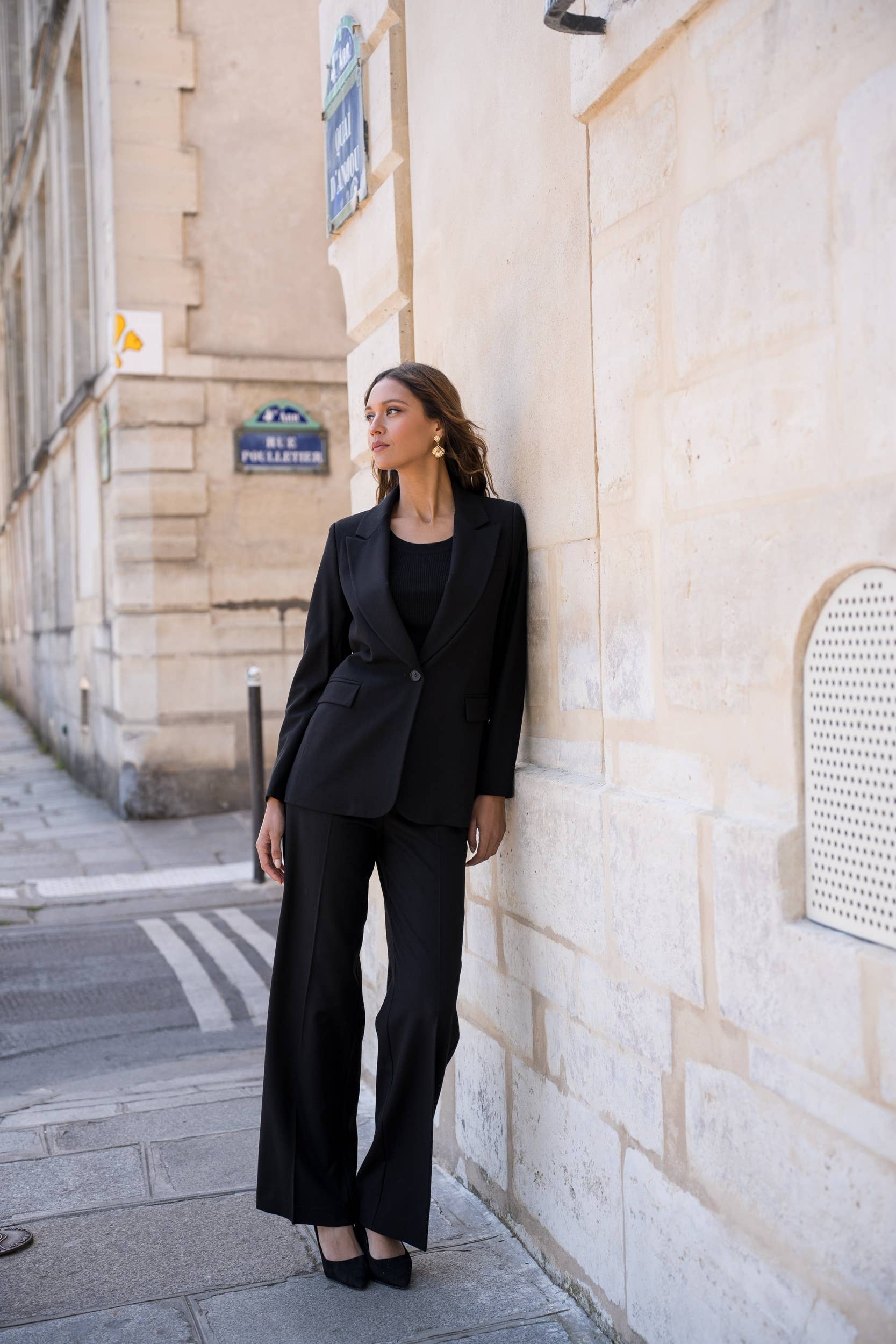 Attentif Paris - Wholesale Suit Jacket - Women's - Single-button straight blazer20