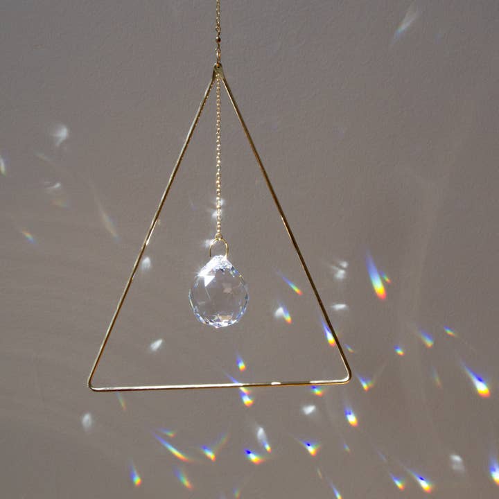 Sol Proaño - Wholesale Suncatcher - Prisma 21 Triangle Brass Suncatcher0