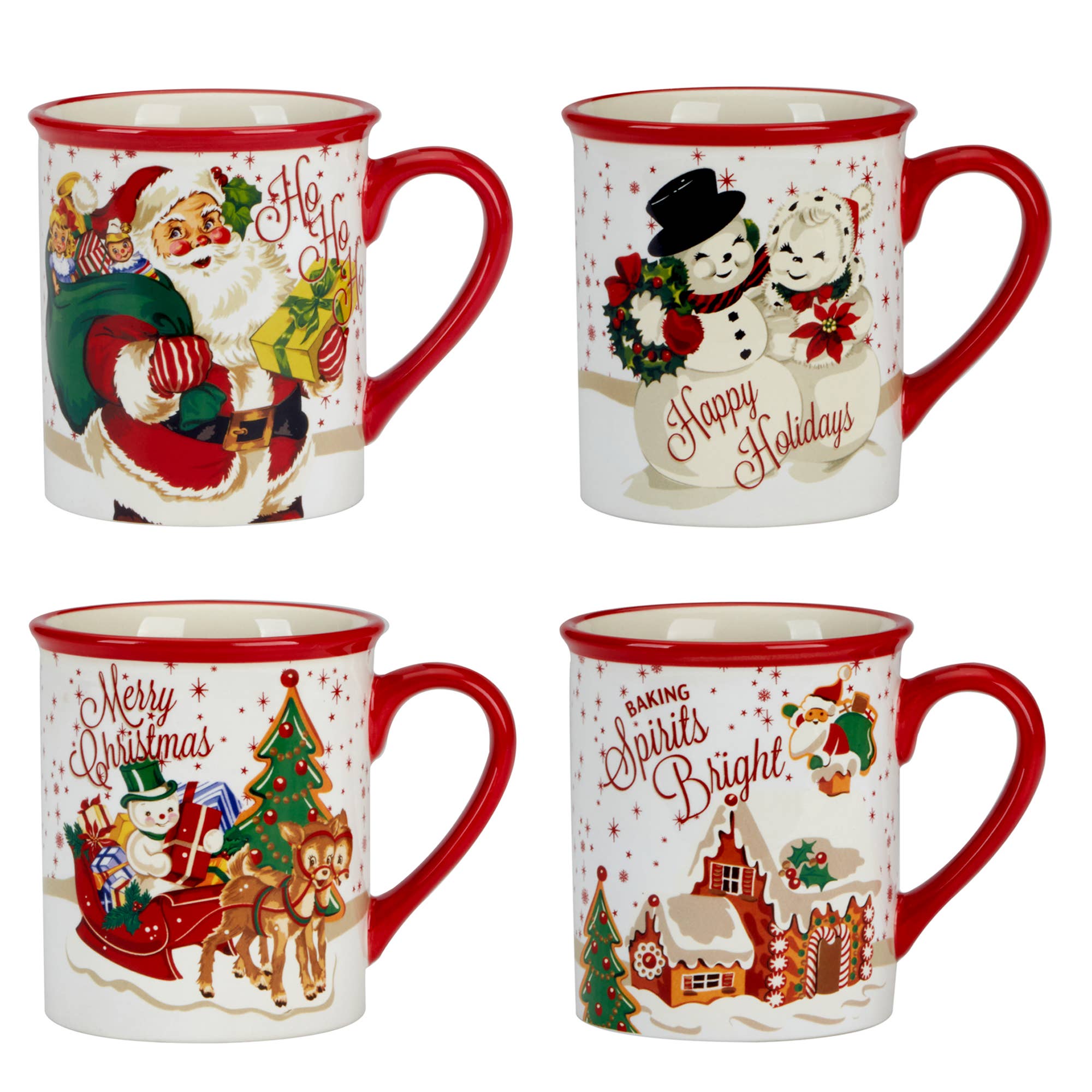 Certified International – wholesale Coffee mug – Santa's Retro Christmas Mug 16 oz. asst.1