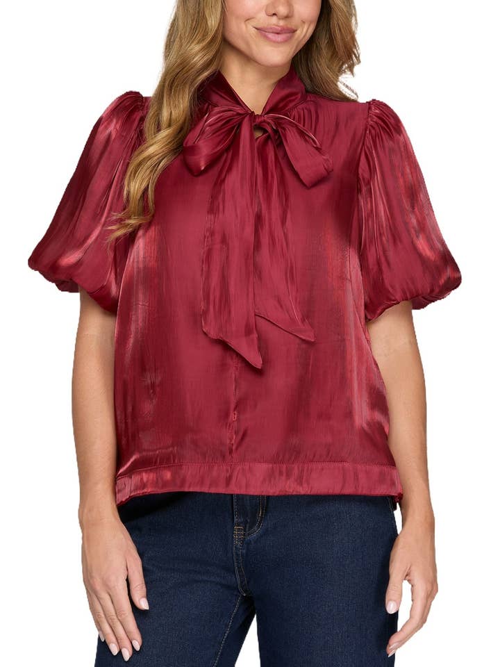 Vanilla Monkey - Venta al por mayor Blusa - Mujer - Top tejido con mangas abullonadas1