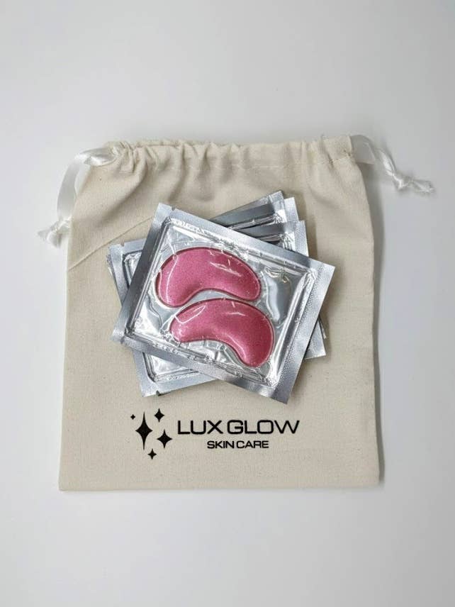 Lux Glow Eye Masks Gift Bag (10 Pairs Per Bag) for wholesale by Lux Glow Skin Care