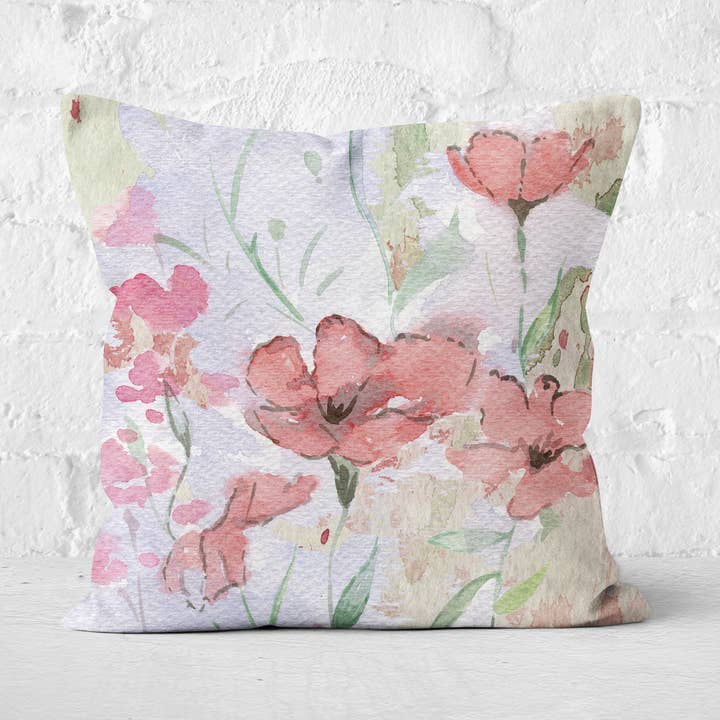 Painted Poppy Fields Cushion for wholesale by Claire Louise