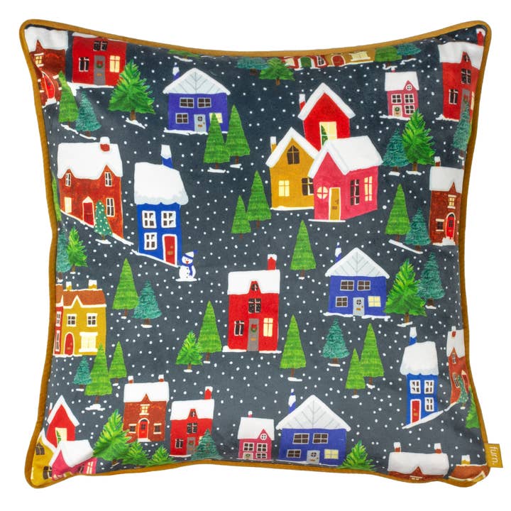 Multicolore Cuscino Christmas Together Twilight Town Multicolore in vendita all'ingrosso su Faire