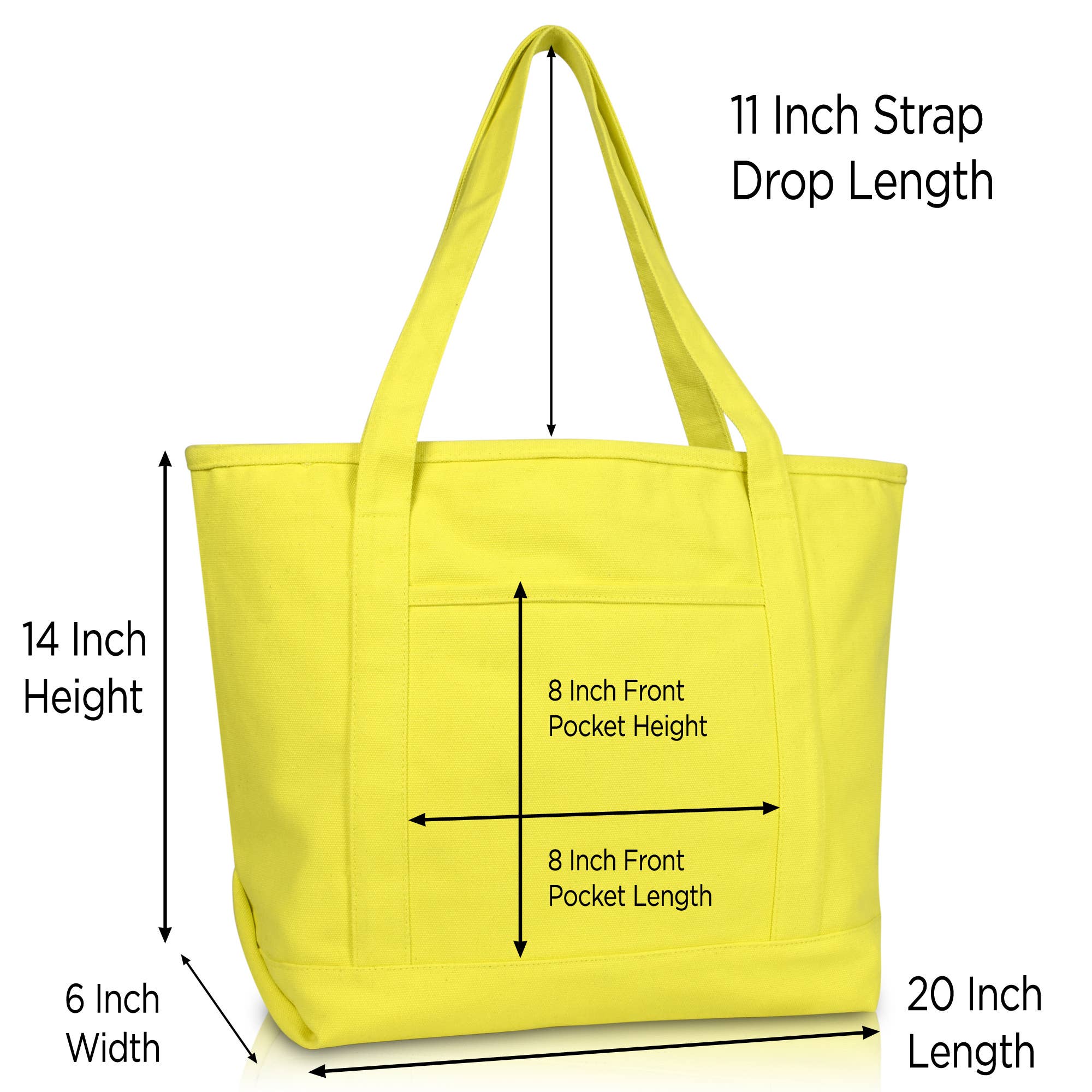 Dalix – wholesale Tote bag – Women's – DALIX 20" Solid Color Cotton Canvas Shopping Tote Bag41