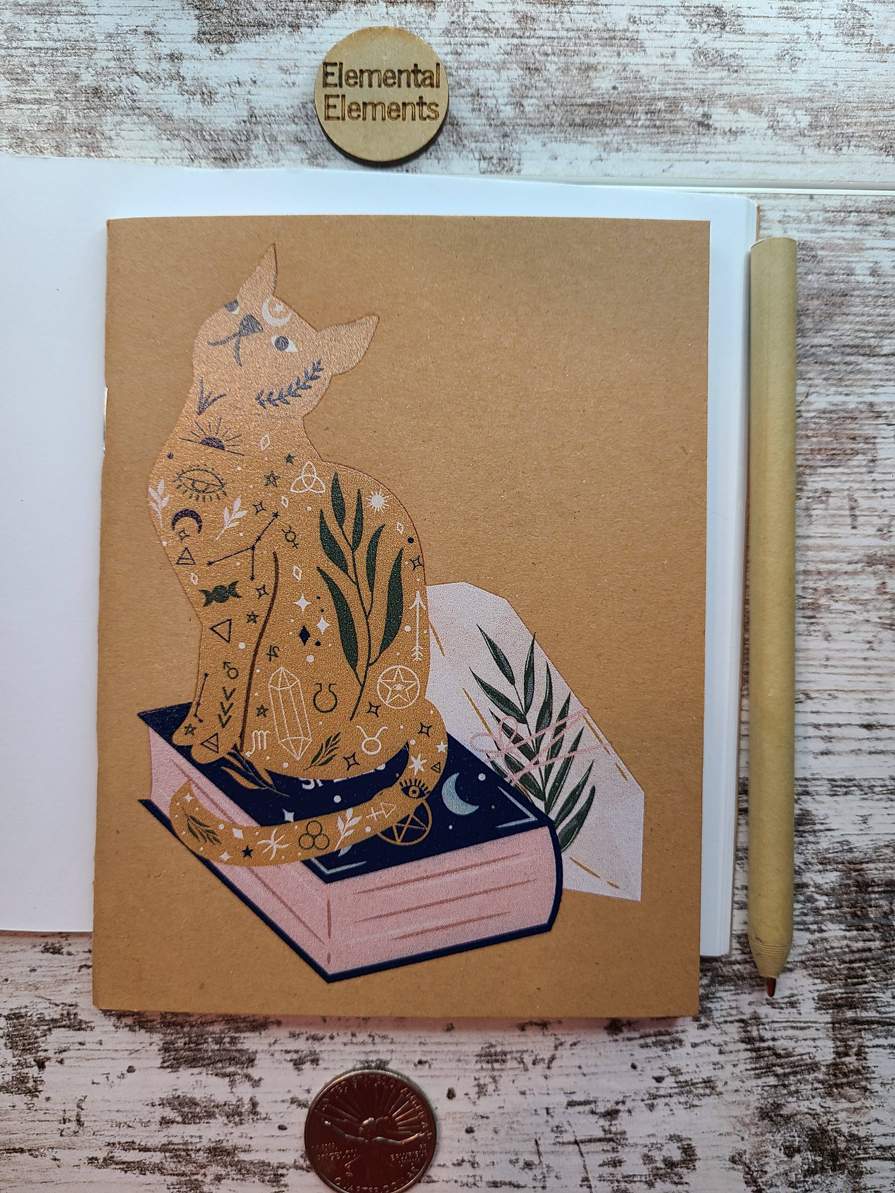 Elemental Elements LLC - Wholesale Journal/Diary - Mystical Cat Crystal Spell Book Journal1