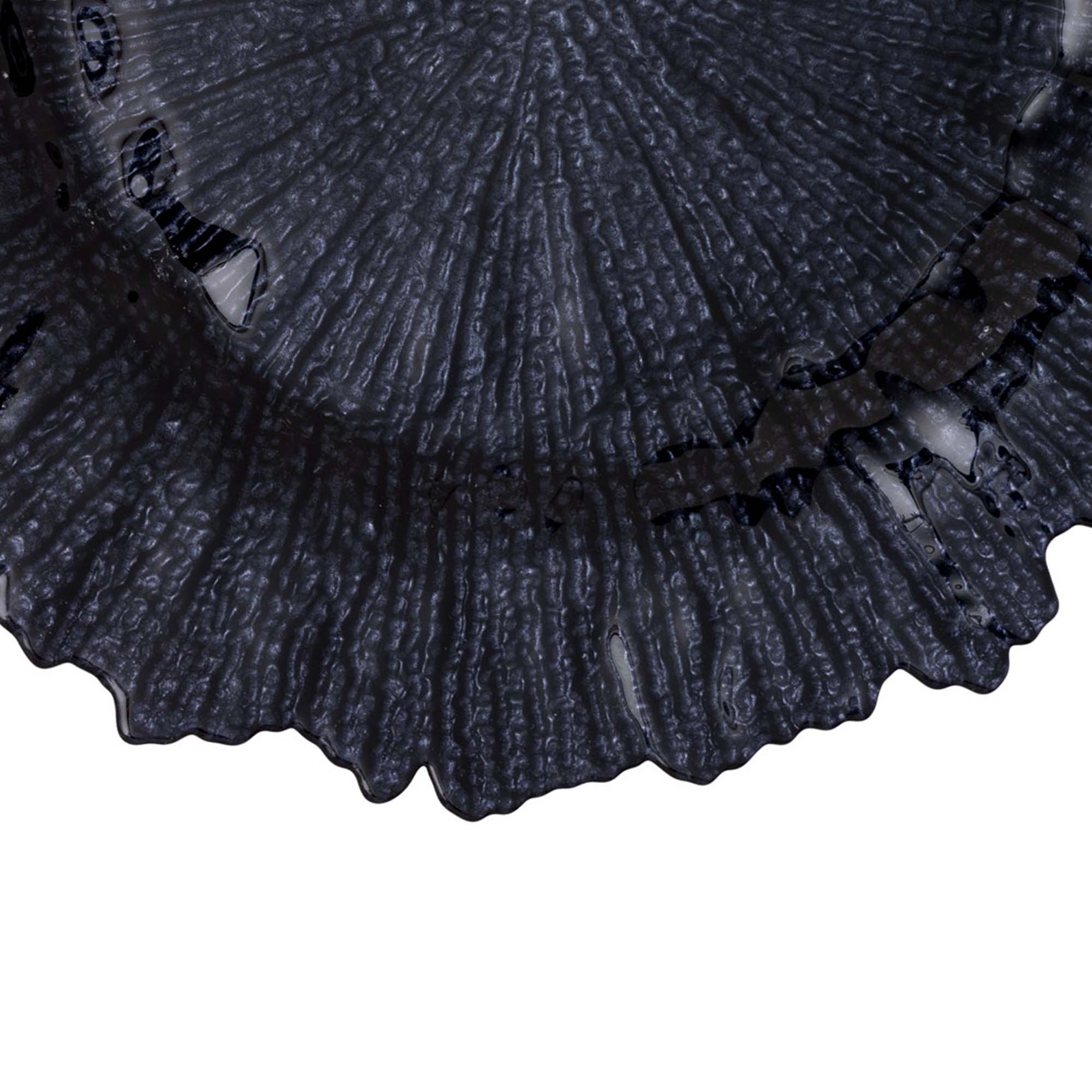 Portofino International Trading, USA - Wholesale Charger Plate - Glass Reef Charger Plate 13" - Black2