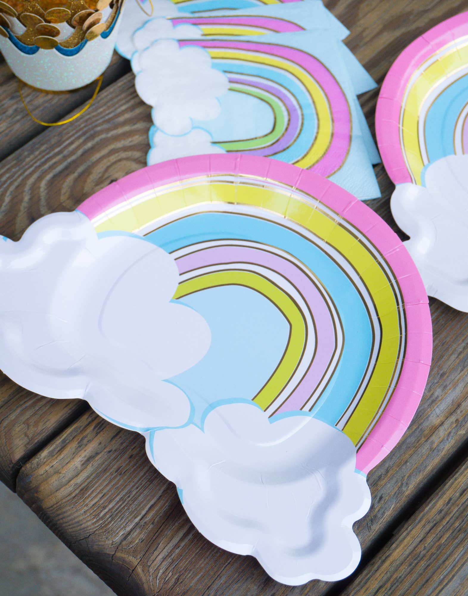 Party Partners - Wholesale Disposable Plate - Rainbow Dessert Plates2