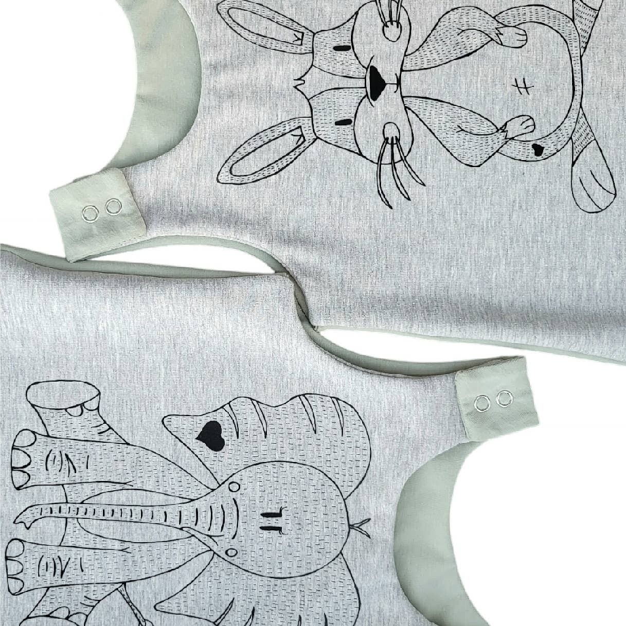 Cotton Hill Lane - Wholesale Jumpsuit - Baby - Rabbit screen printed organic cotton jersey romper1