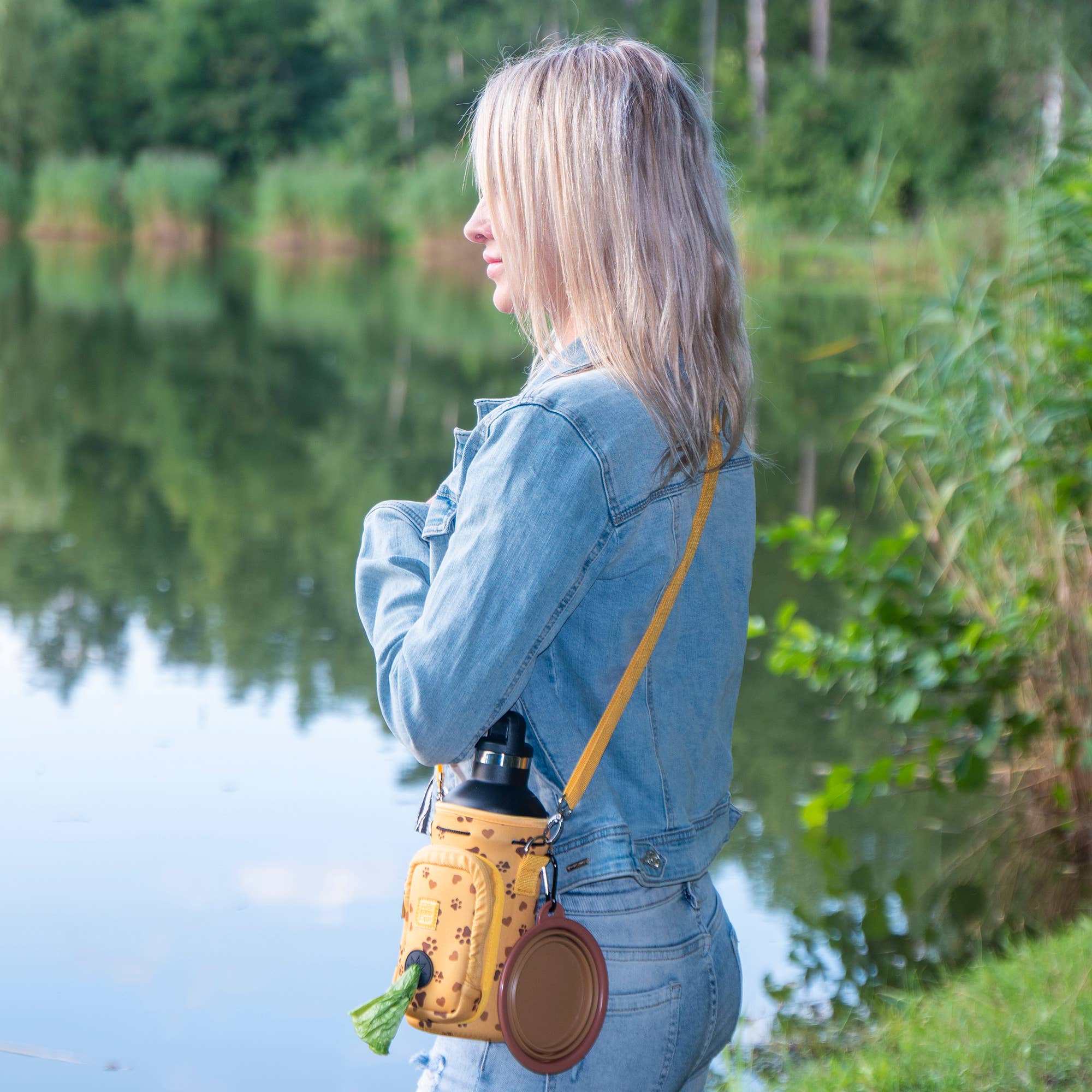 MADE EASY KIT – Suporte para garrafas/garrafeira por atacado – Kit fácil de transportar garrafa de água com bolso para saco de cocô de cachorro73