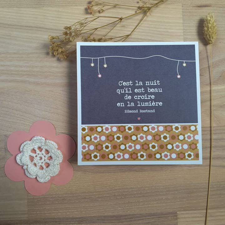 Tarjeta *Es de noche cuando es hermoso creer en la luz* para venta al por mayor de jolislundis