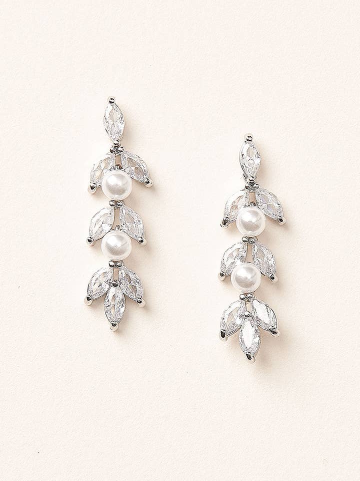 Sydney Pearl CZ Earrings for wholesale by Dareth Colburn Designs