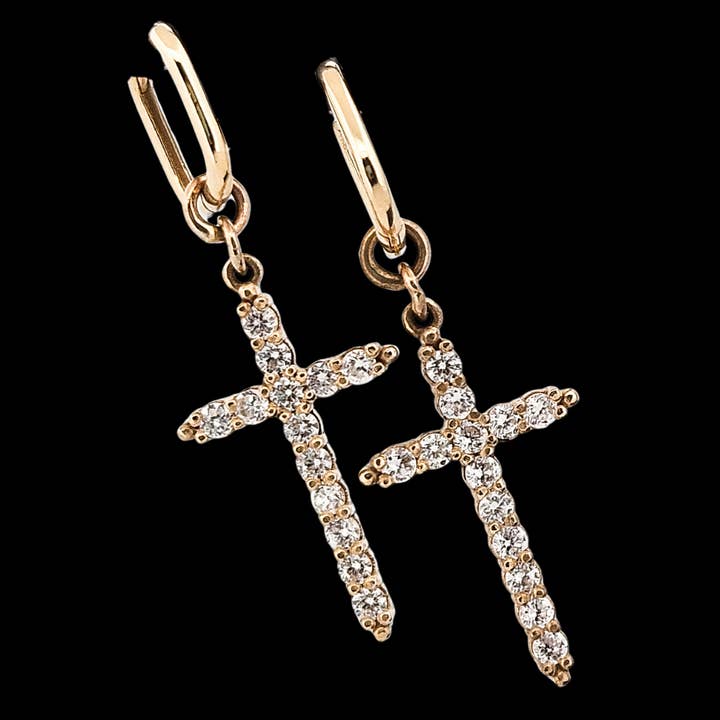 Boucles d'oreilles pendantes Mont Royal - Or et Diamant pour la vente par Inchoo bijoux inc