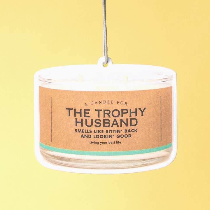 Whiskey River Soap Co. - Wholesale Car Freshener - Unisex - Trophy Husband Air Freshener | Funny Car Air Freshener