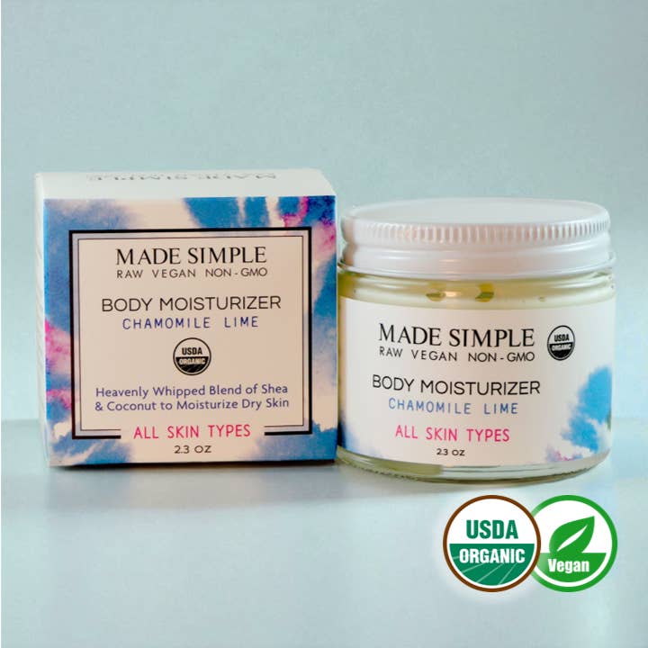 Chamomile Lime Moisturizer - Certified Organic & Vegan for wholesale by Made Simple Skin Care