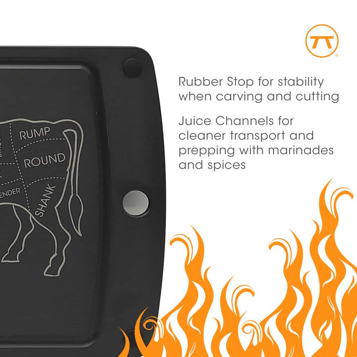 Fox Run Brands - Wholesale Cutting Board - Outset Cow Cuts Grill Cutting Board, 10.8” x 14.5” x 0.2”5