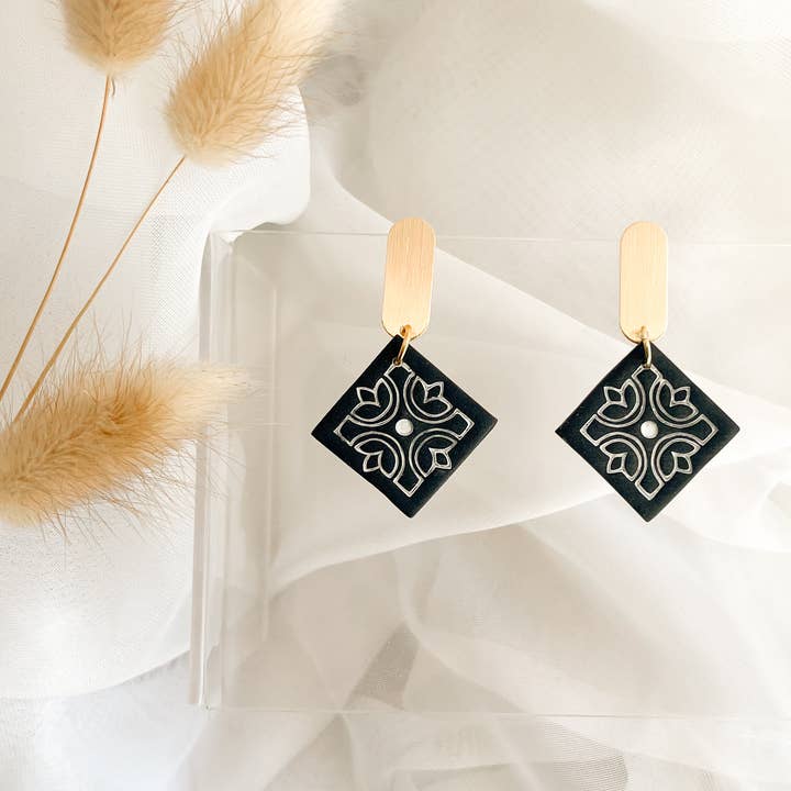 That's Sew Me – Großhandel Ohrhänger – Hängender Mosaik-Ohrring, handgefertigter Tonschmuck, Geschenkideen2