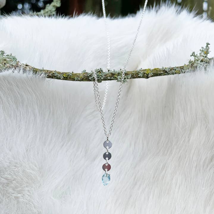 Aquamarine Dew Drop Necklace for wholesale by Britta Ambauen Jewelry