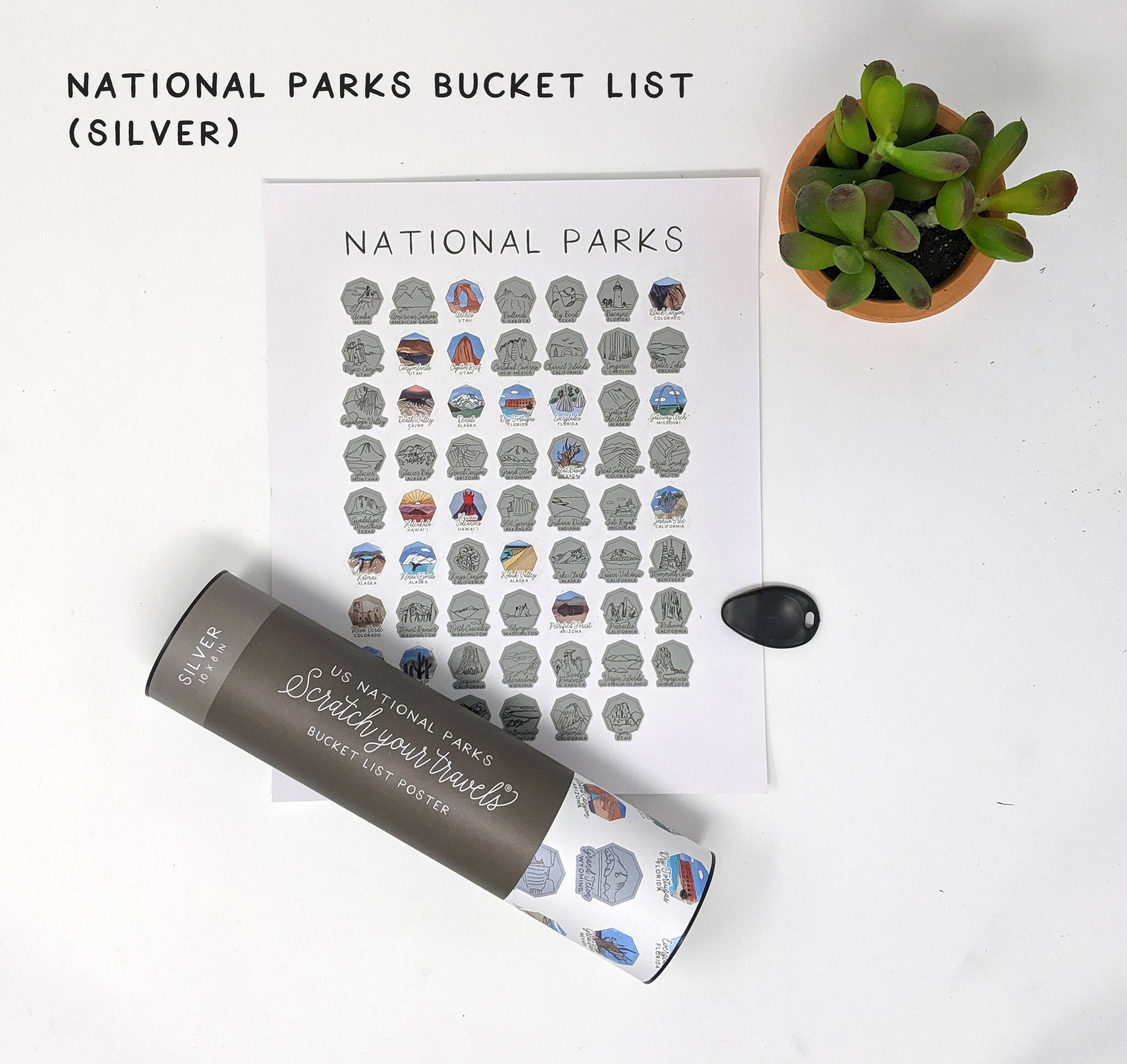 Suade - Wholesale Poster - 63 Park National Parks Bucket List Scratch Poster6