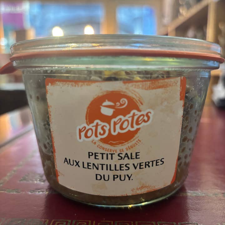 SALT-CURED PORK WITH GREEN LENTILS FROM PUY for wholesale by POTS POTES