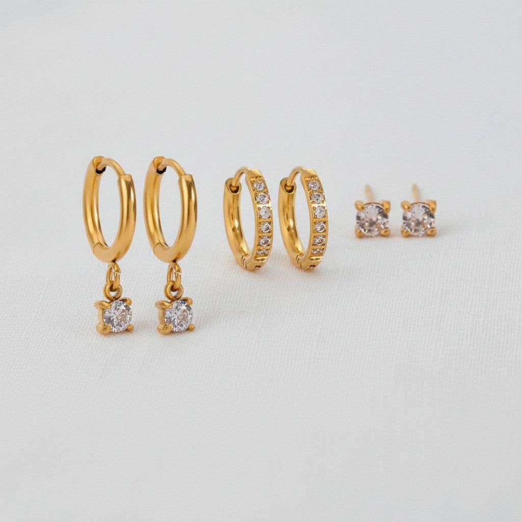 paperln - Vendita all'ingrosso Orecchini pendenti - Orecchini a goccia con cristalli