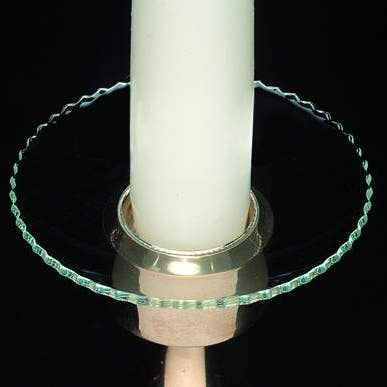 Biedermann & Sons - Wholesale Candle Holder - Glass Bobeche Cut Rim Design - Box of 12
