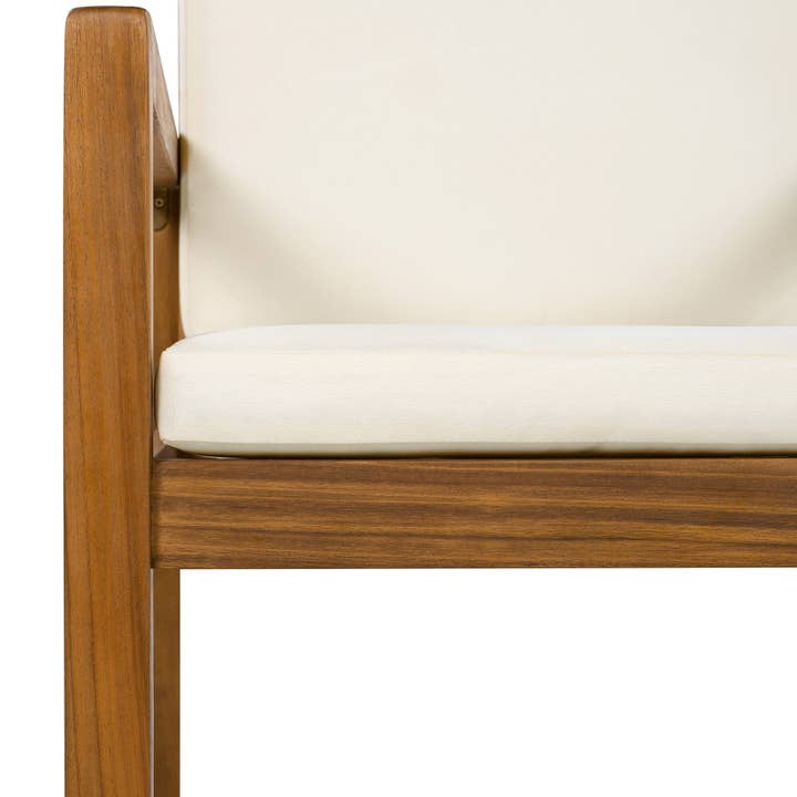 HOMYCASA DESIGN INC - Wholesale Patio Set - 5-Piece Outdoor Patio Dining Set Acacia Wood with Four Armchairs and Table, Beige26