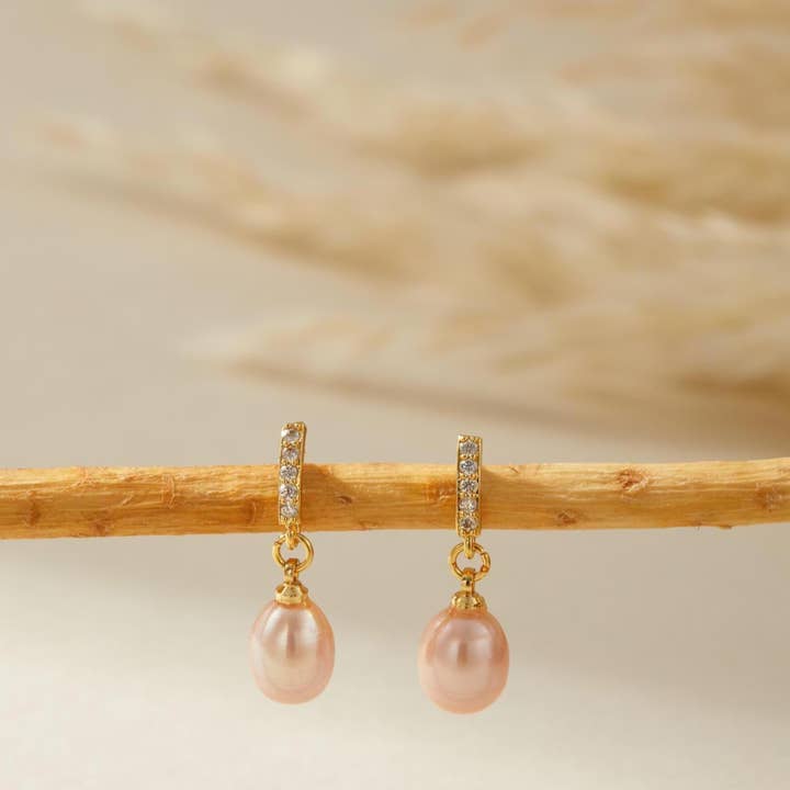 paperln - Wholesale Dangle Earrings - Elegant Freshwater Pearl & CZ Bridal Drop Earrings7