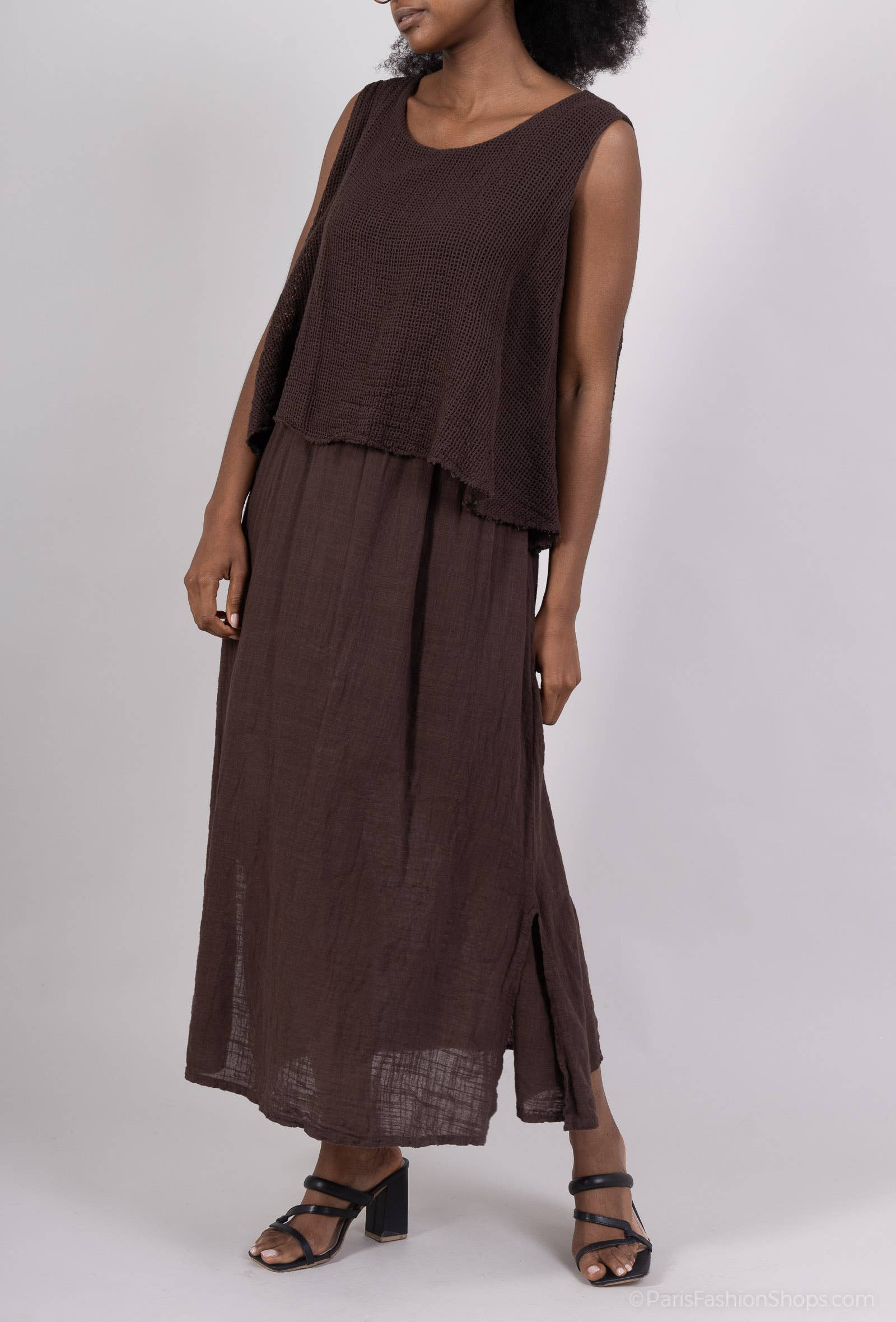 Shyloh – Engroshandel Kjole - Dame – Kjole i to materialer af bomuld 304961