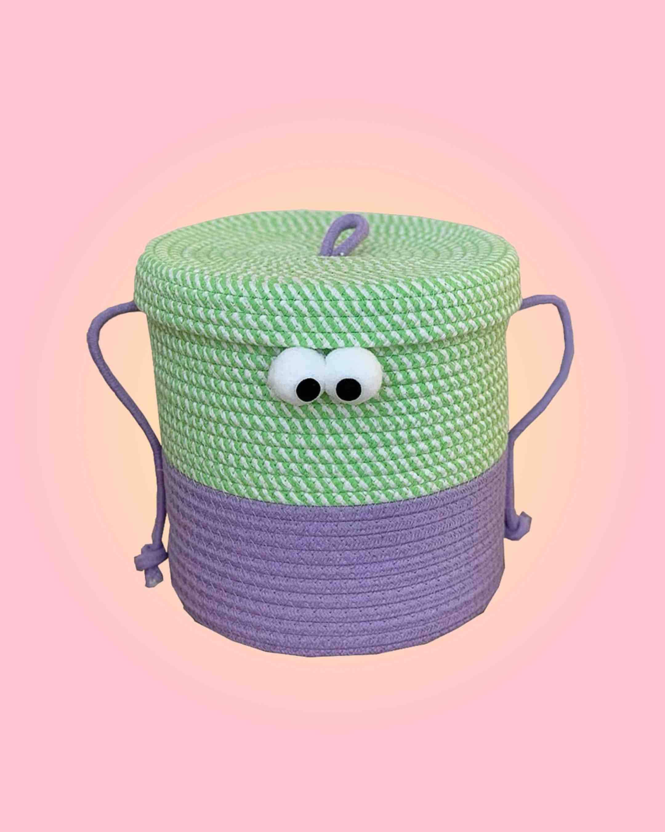 INSPECIAL HOME - Wholesale Laundry Basket - Handwoven Whimsical Big Eyes Laundry Storage Basket Bag 10