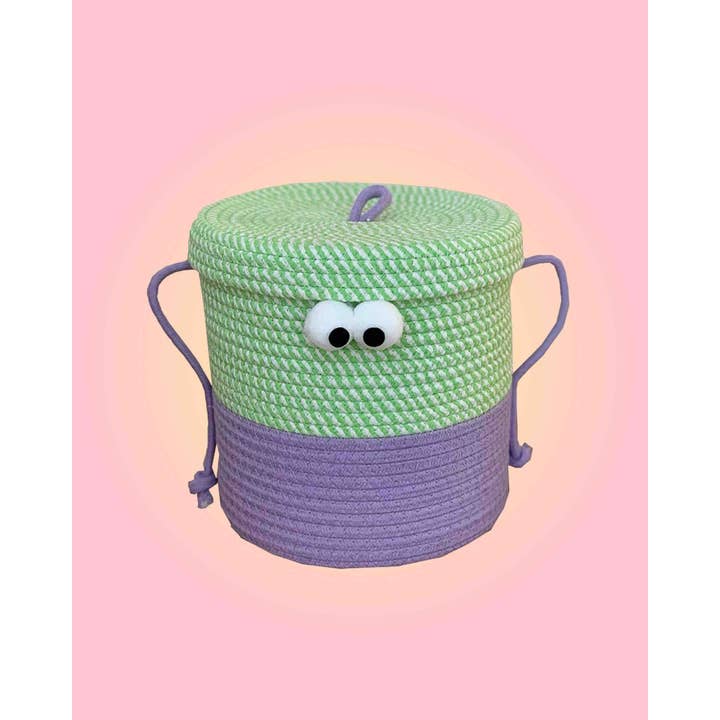 INSPECIAL HOME - Wholesale Laundry Basket - Handwoven Whimsical Big Eyes Laundry Storage Basket Bag 10