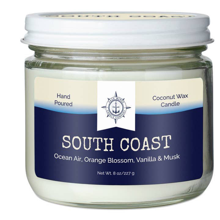 SOUTH COAST candle for wholesale by Fair Winds Candle Company