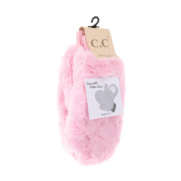 C.C Beanie - Wholesale Mittens - Kids - KIDS Faux Fur Mittens KIDSMT715