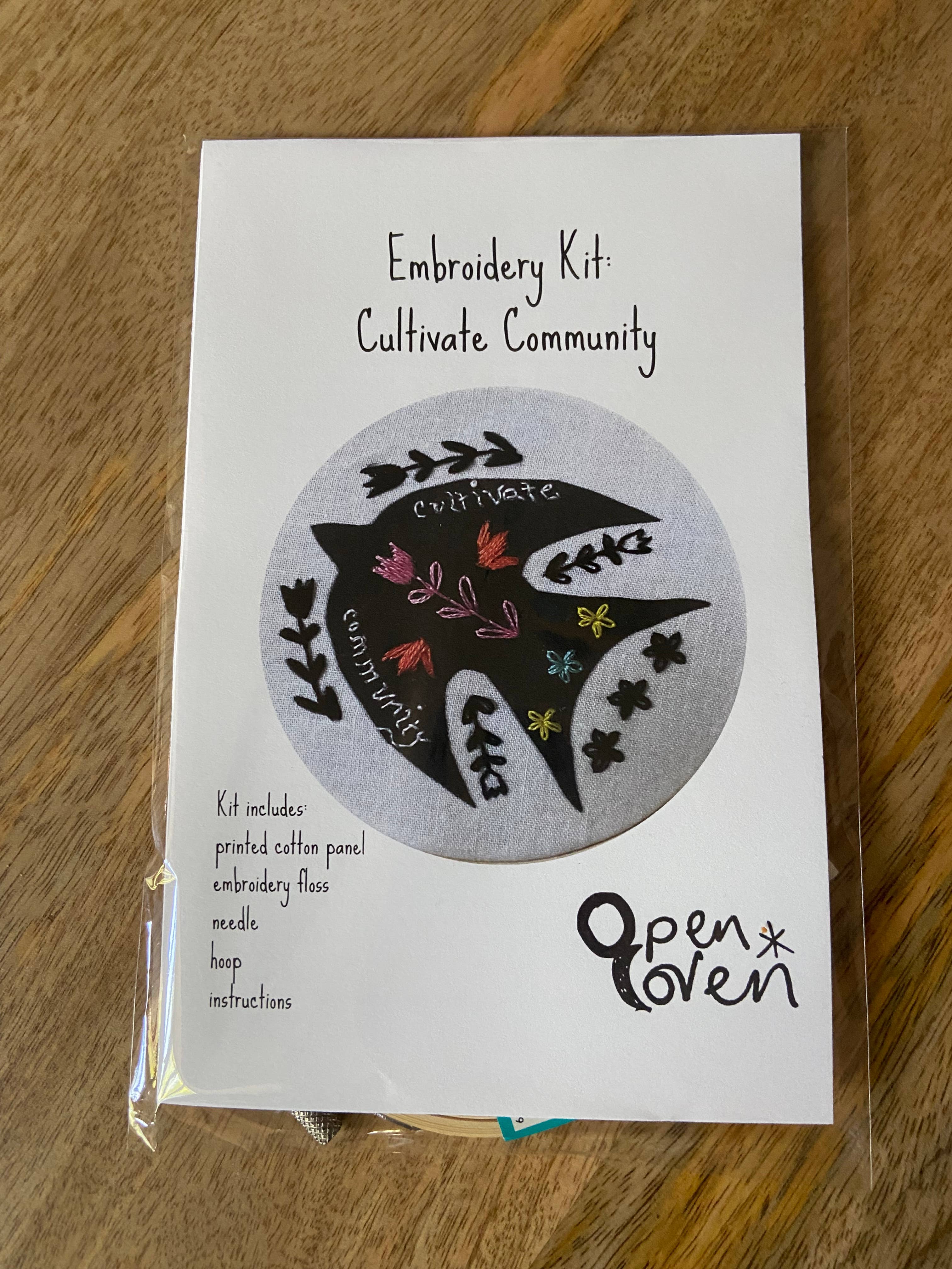 Open Coven - Wholesale Embroidery/Cross Stitch Supplies - Cultivate Community 4 Inch Embroidery Kit1