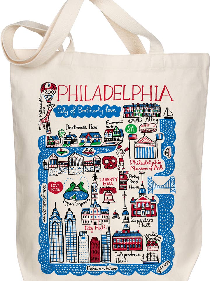 Philadelphie Boutique Map Art Fourre-tout pour la vente par Morado Designs