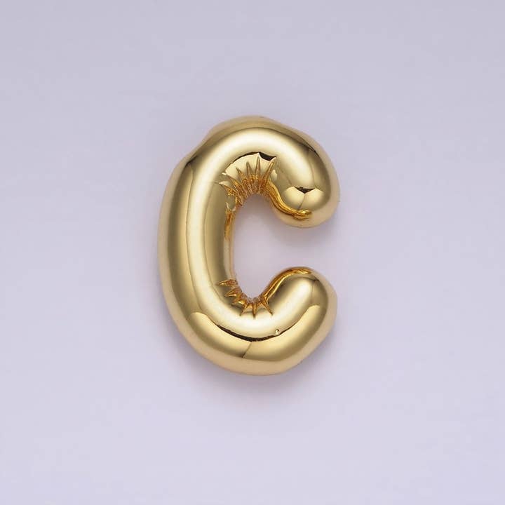 Aim Eternal - Wholesale Individual charm/pendant - 14K Gold Filled 20mm Chubby Balloon Initial Letter Pendant | A1067-A10792