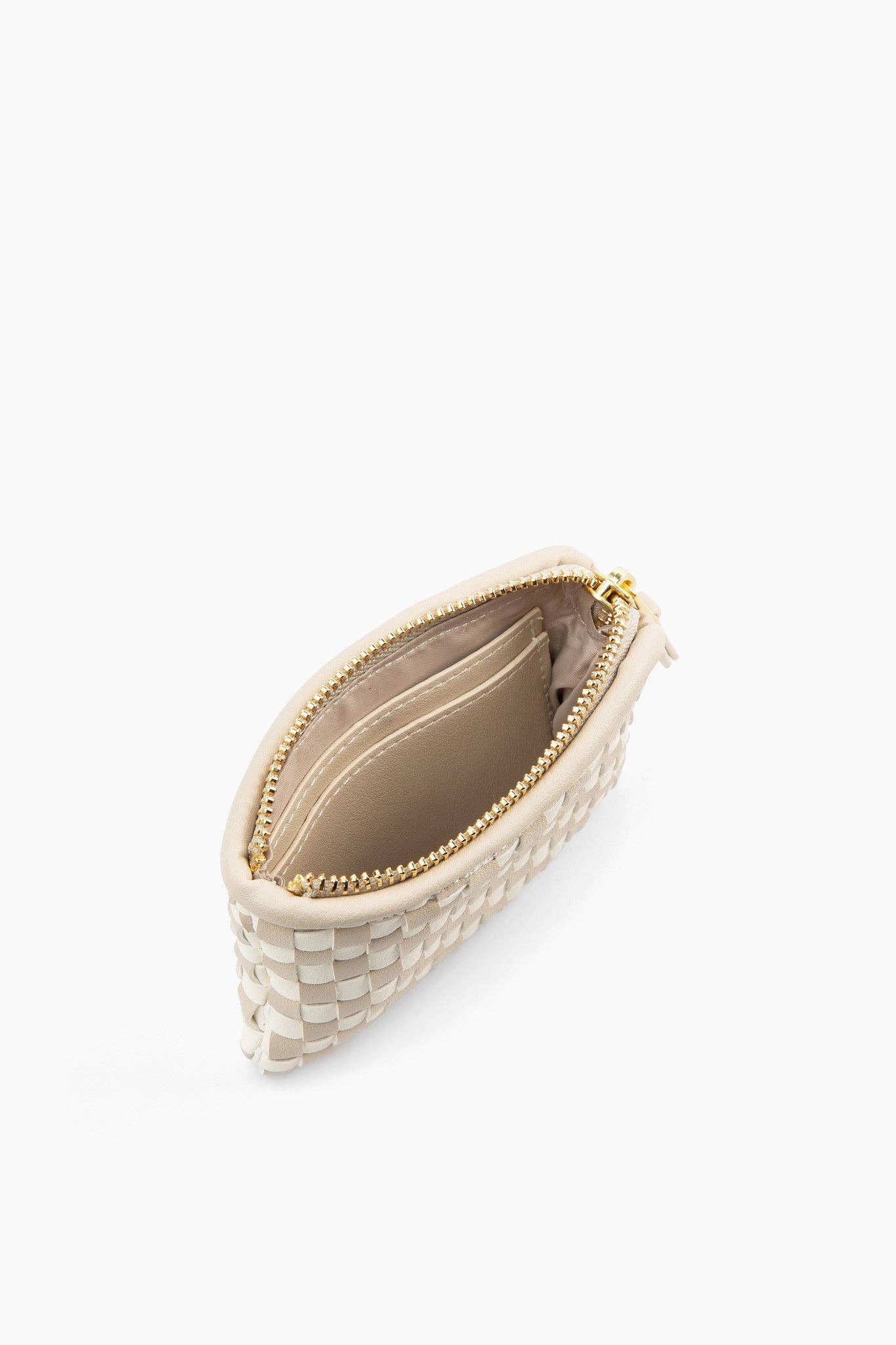 Fawn Design - Wholesale Wallet - Women's - The Woven Wallet - Faux Leather Zipper Checkered Wristlet1