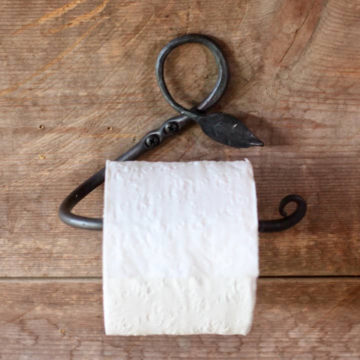Toilet Paper Holder - Leaf for wholesale by Wicks Forge