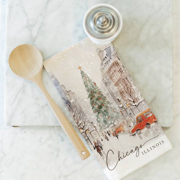 Porter Lane Home - Wholesale Tea Towel - Custom Christmas City Tea Towel5