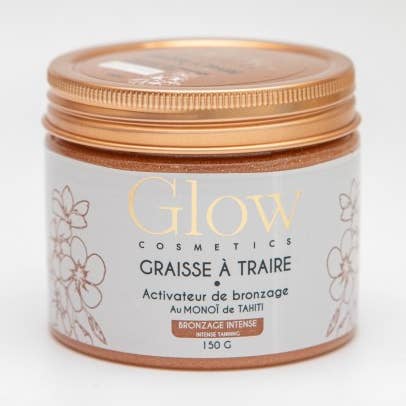 GLOW COSMETICS Activateur de Bronzage Graisse Laitante avec Monoï de Tahiti pour la vente par GLOW COSMETICS